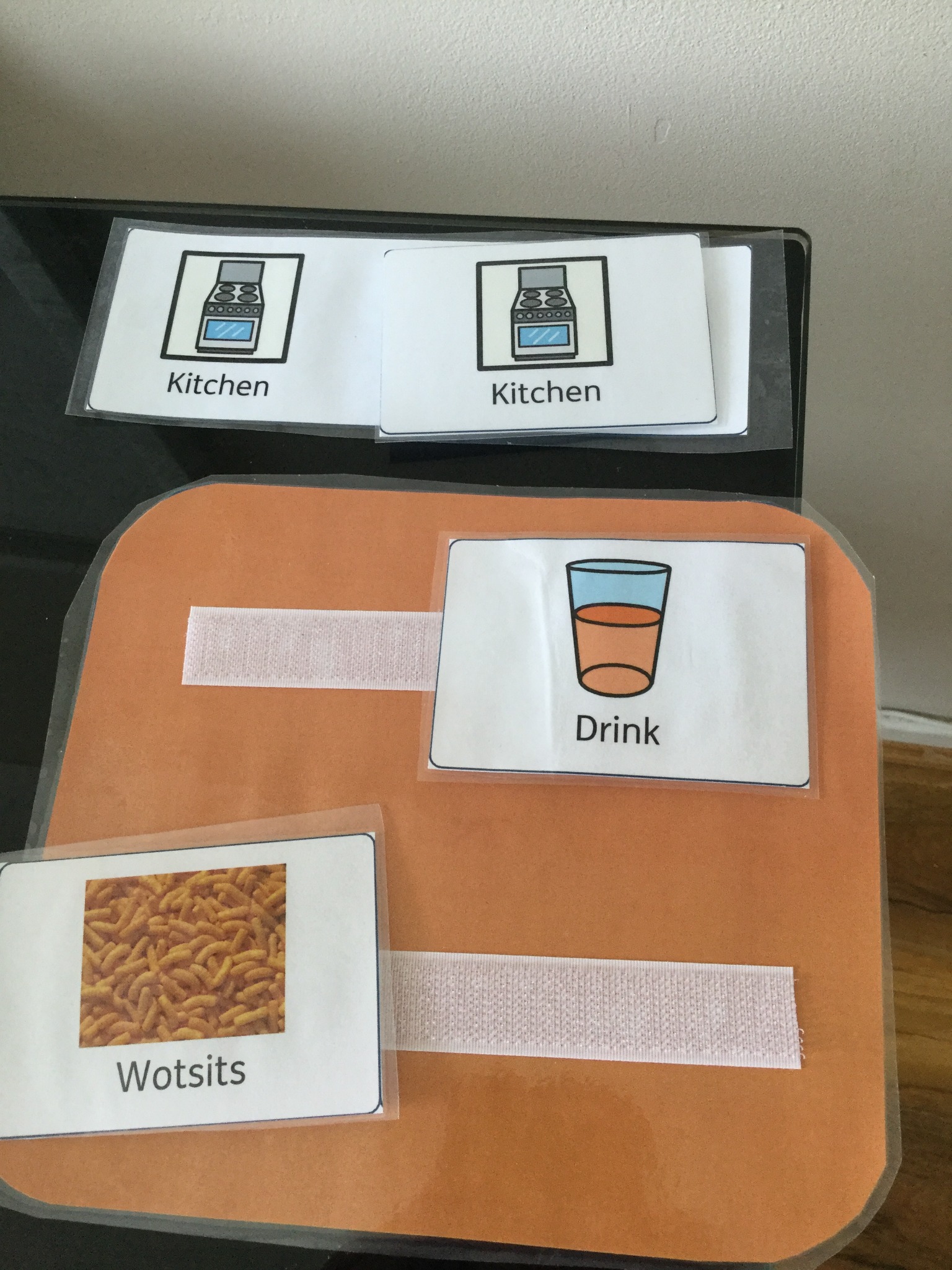 Choice board with symbols